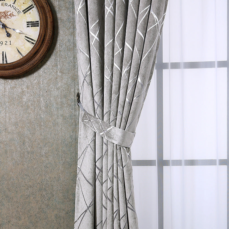 Luxury Living Room Chenille Blackout Curtains