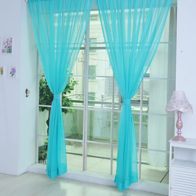 Solid Glass Mesh Ready-made Curtain