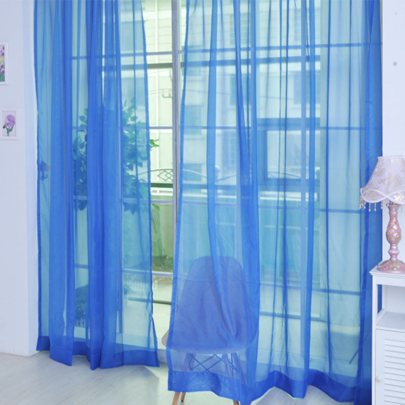 Solid Glass Mesh Ready-made Curtain