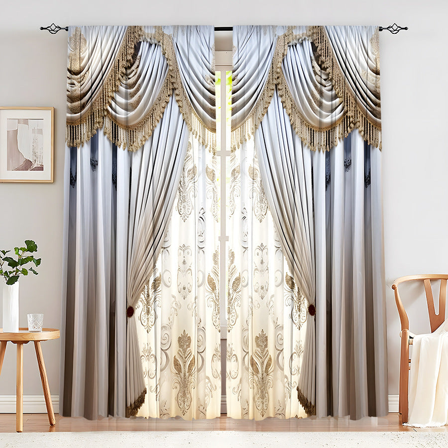 Creative Home European Flower Character Curtains