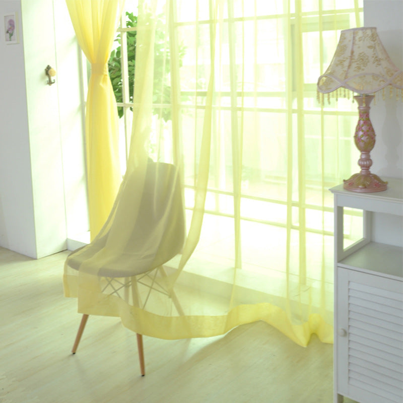 Solid Glass Mesh Ready-made Curtain