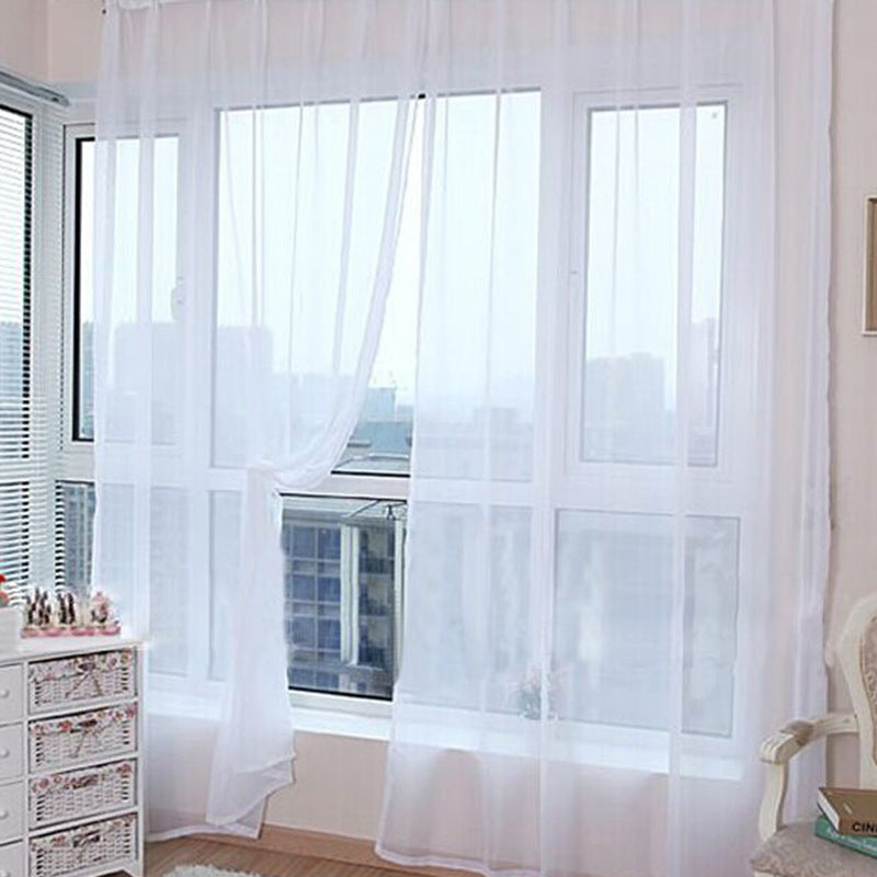 Solid Glass Mesh Ready-made Curtain