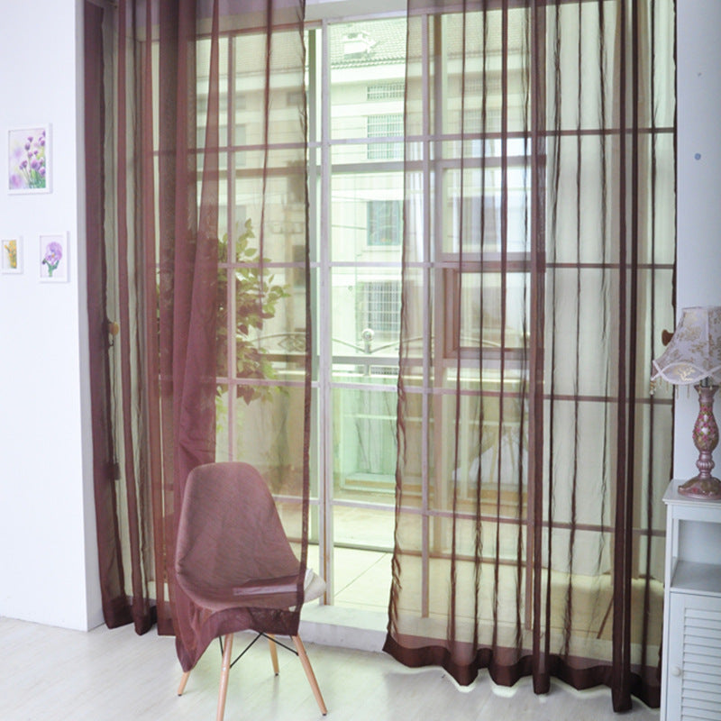 Solid Glass Mesh Ready-made Curtain