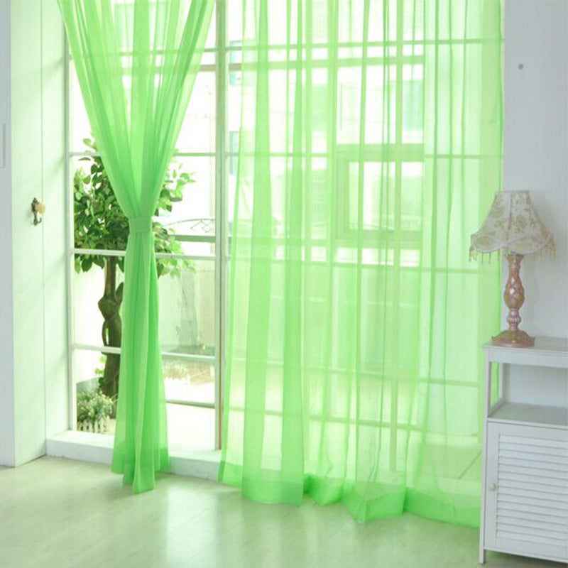 Solid Glass Mesh Ready-made Curtain