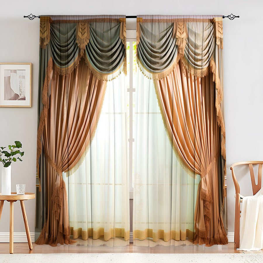 Creative Home European Flower Character Curtains