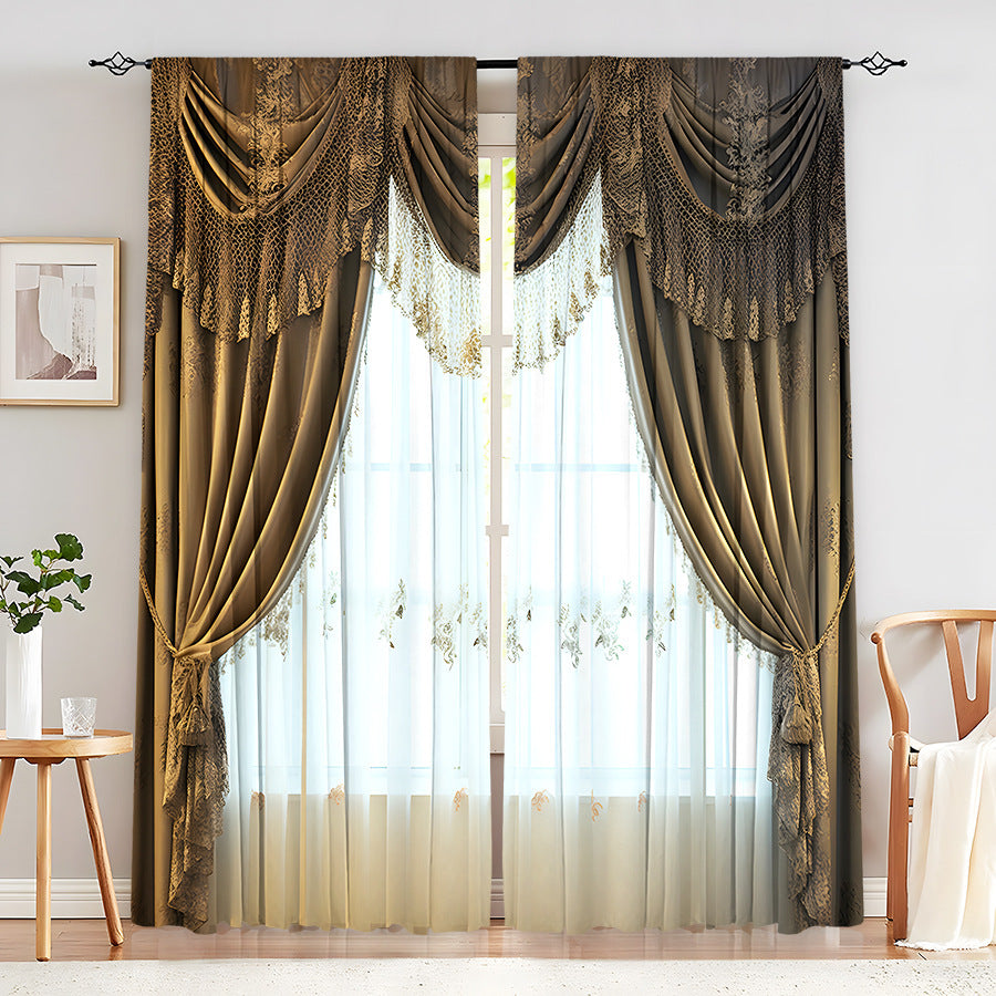 Creative Home European Flower Character Curtains