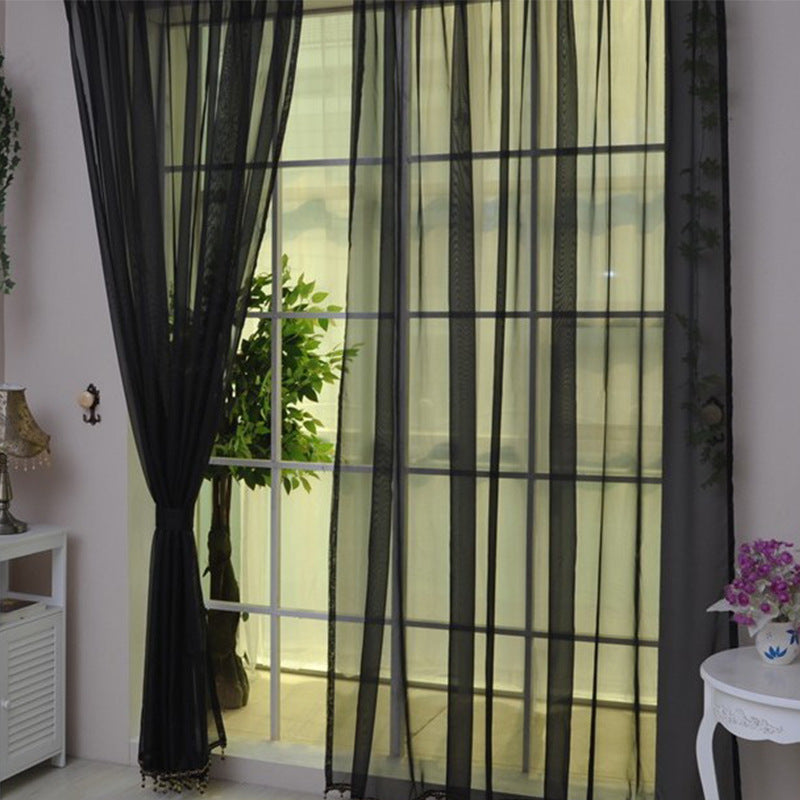 Solid Glass Mesh Ready-made Curtain