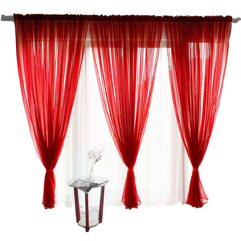 Solid Glass Mesh Ready-made Curtain