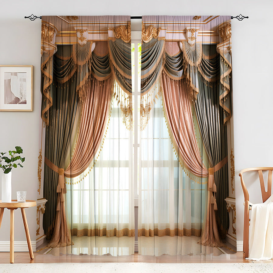 Creative Home European Flower Character Curtains