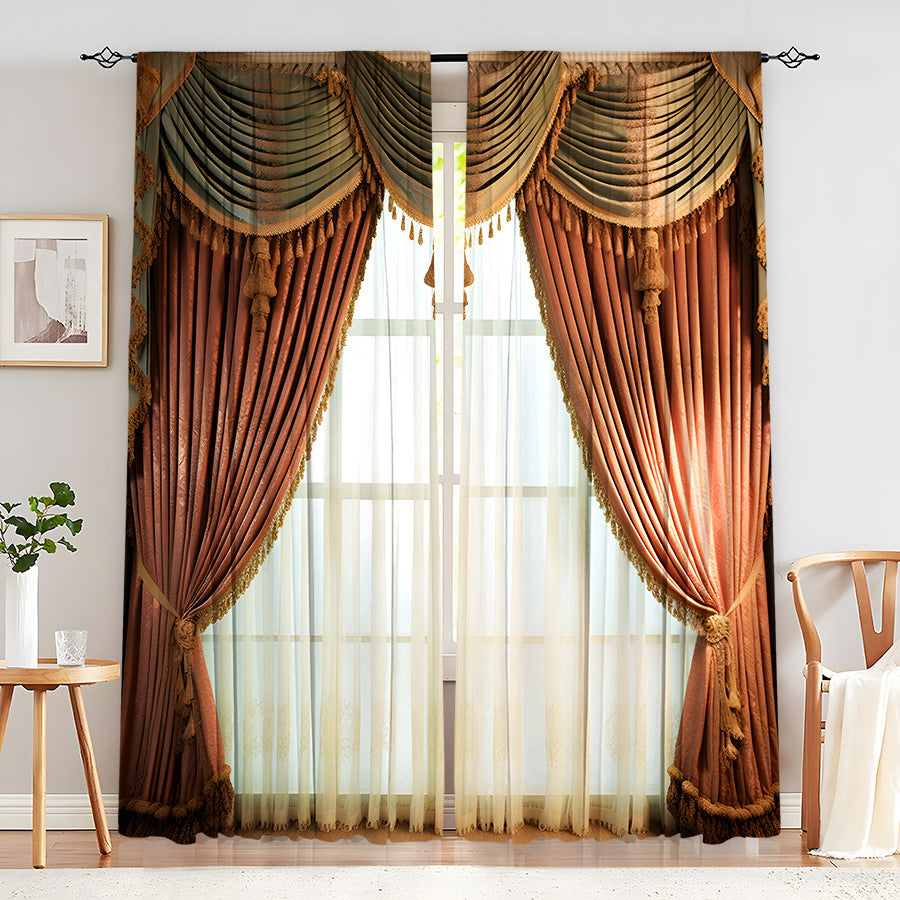 Creative Home European Flower Character Curtains