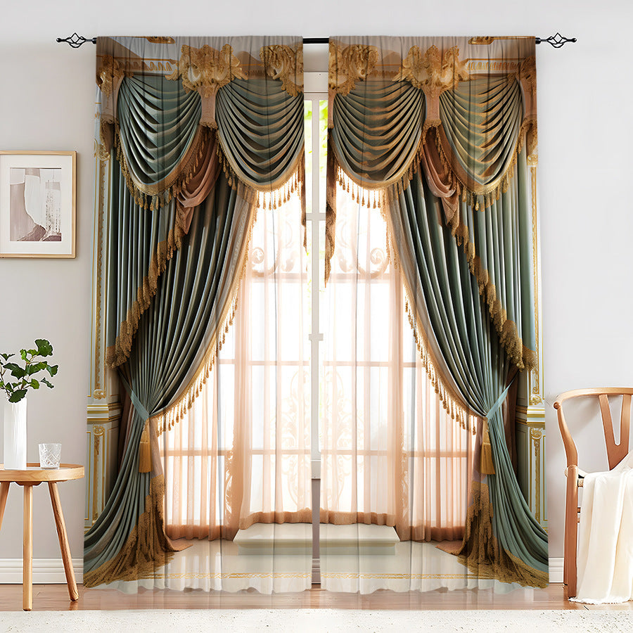 Creative Home European Flower Character Curtains