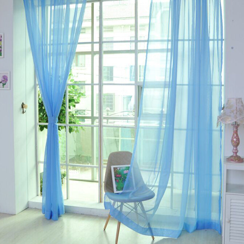 Solid Glass Mesh Ready-made Curtain