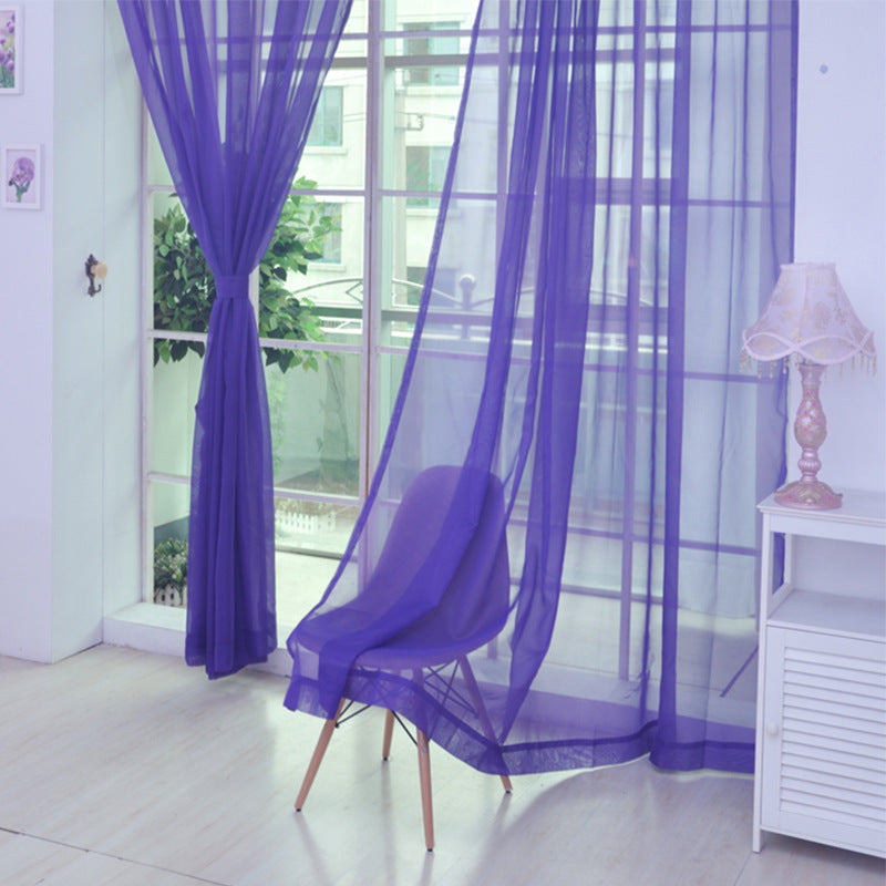 Solid Glass Mesh Ready-made Curtain