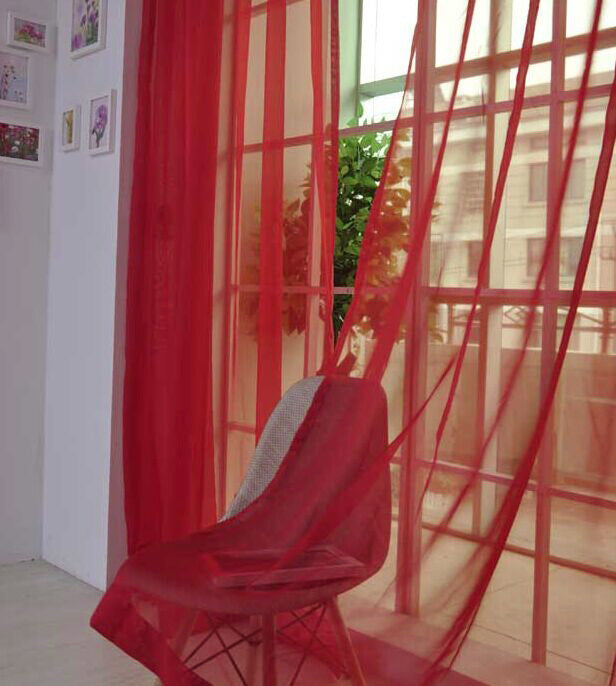 Solid Glass Mesh Ready-made Curtain