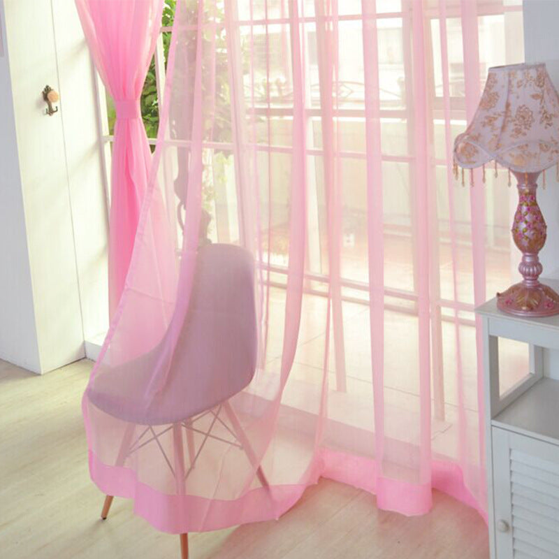 Solid Glass Mesh Ready-made Curtain