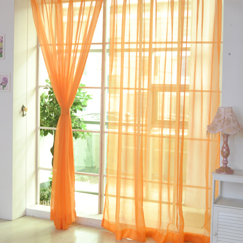 Solid Glass Mesh Ready-made Curtain